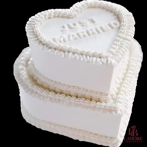 White Heart Cake
