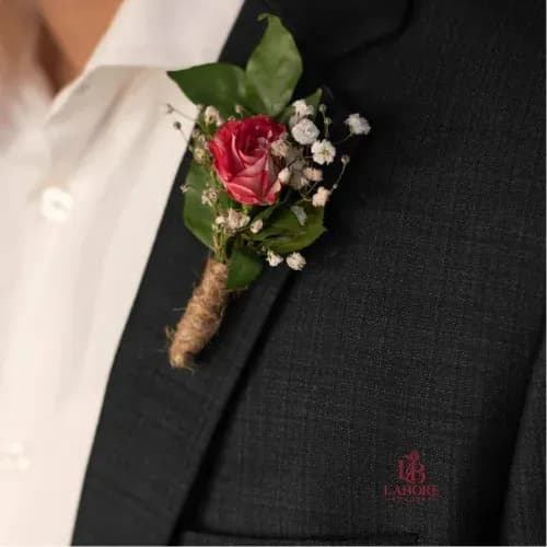 Blue Rose Fresh Boutonniere