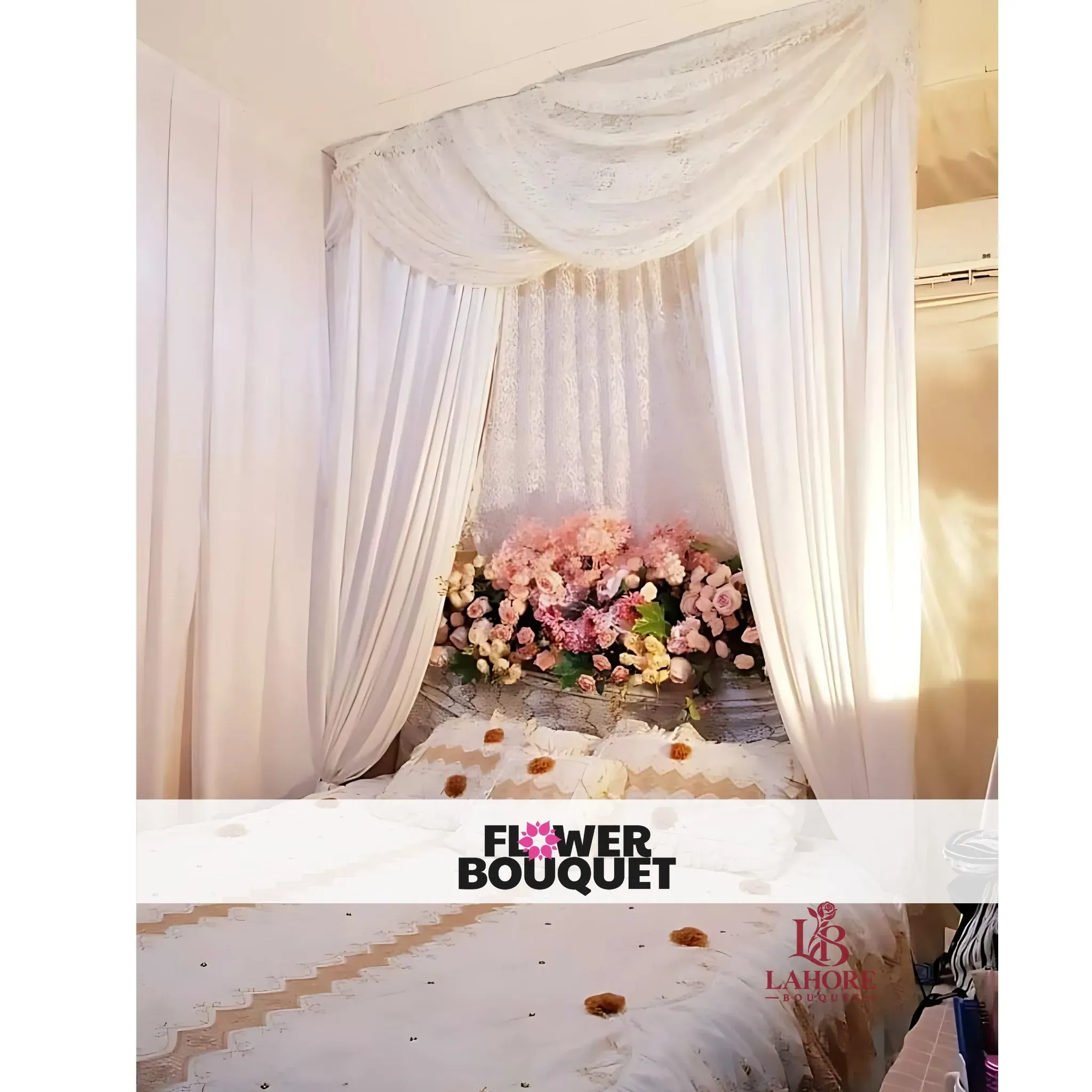 Enchanted Flower Canopy Bed Decor