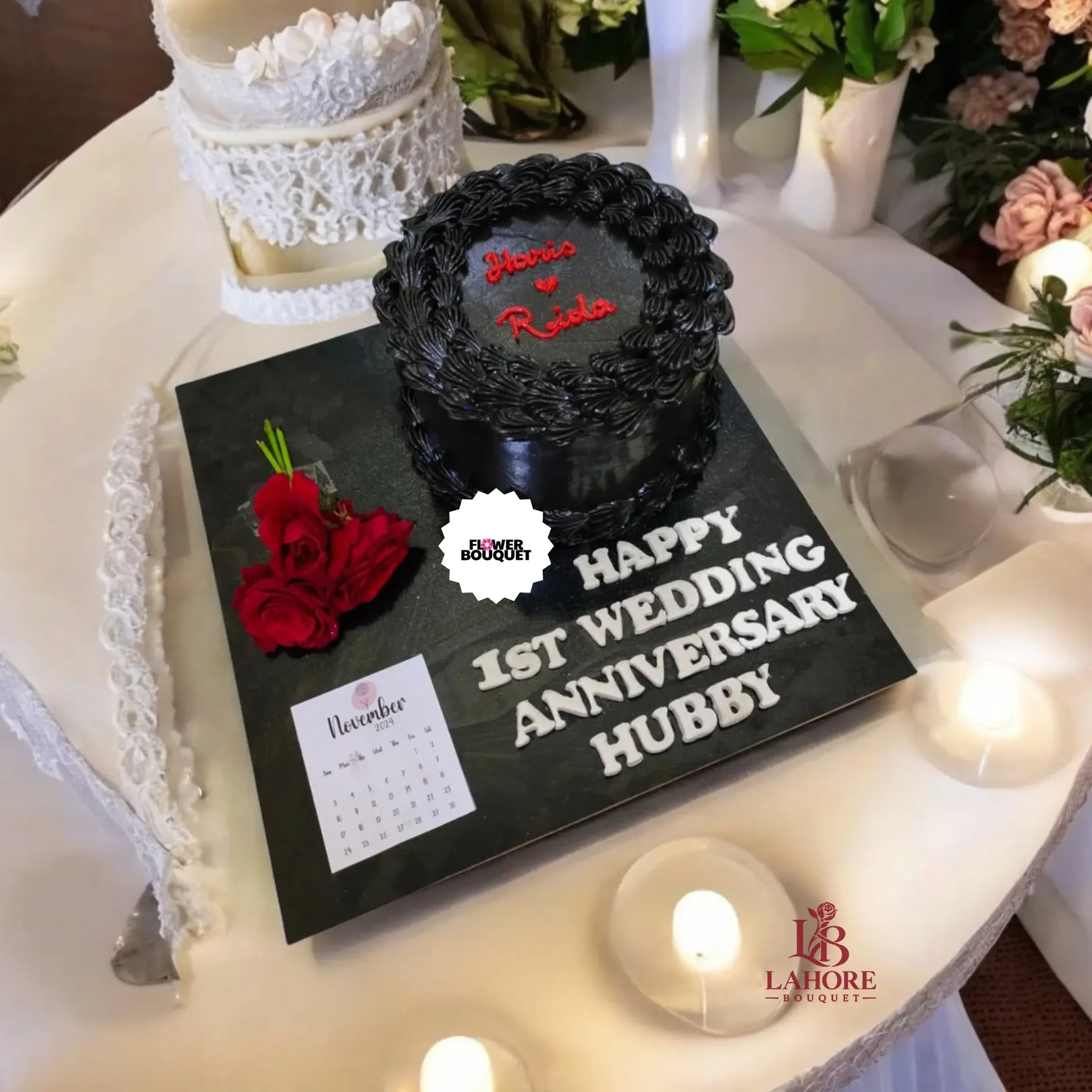 Elegant First Wedding Anniversary Cake