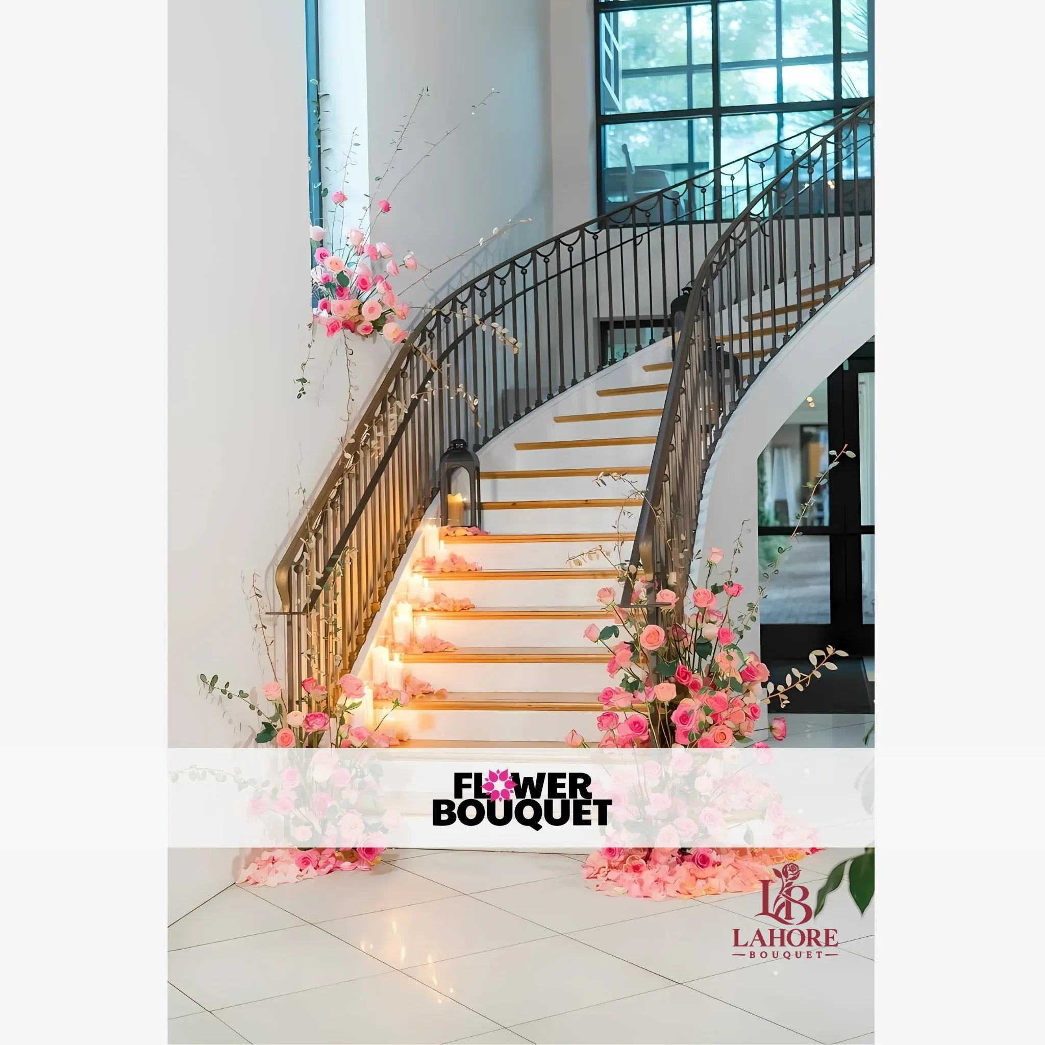 Enchanted Stairway Floral Display