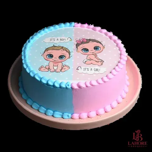 Boy Girl Cake (Design 2)