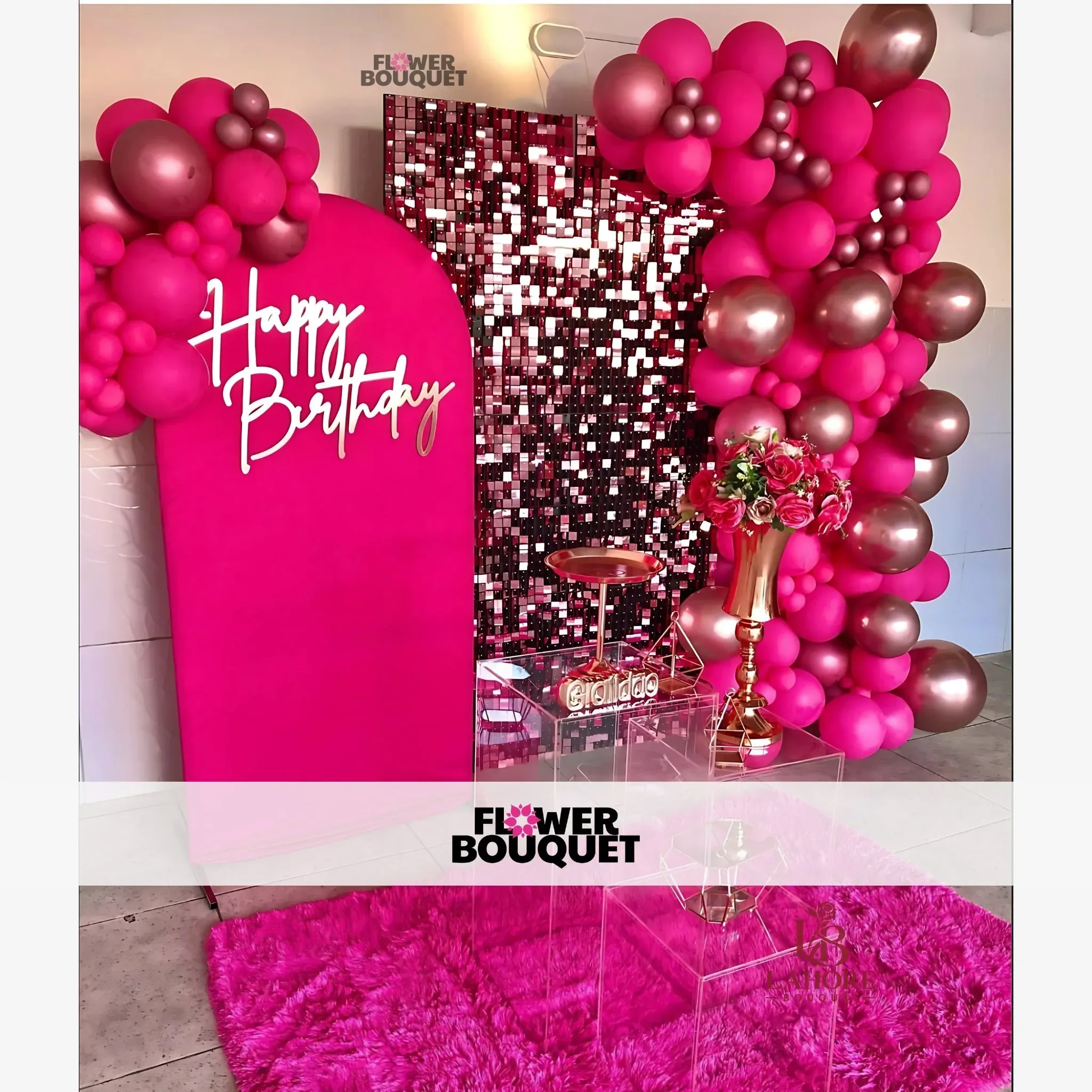 Golden Elegance Birthday Setup