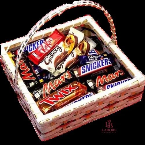 Premium Chocolate Basket – Mixed Bars